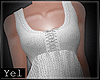 [Yel] Lino white dress