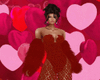 VDay Knit Feather Dress
