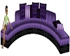 Curved Purple/Black Sofa