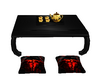Table Rose Red Black