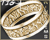 Wedding Ring Carved Gold