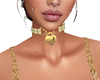 GOLD 'A' HEART COLLAR