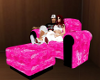 cuddle pink pose chair