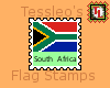 S. Africa flag stamp