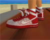 Red  Air Force Ones