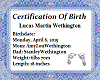 Lucas Birth Certificate