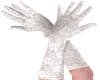 Long White Lace Gloves