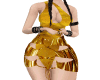 gold layered sexy dress