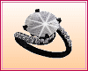 Black ring with diamond