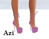 Lilac Lace Up Heels
