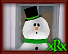 Snowman w/Lantern Green