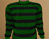 Green Striped Sweater M