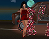 dress red rose + shoes