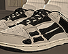 Grey Black Bone Shoes