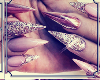 pink glittery nails