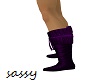 purple  high boots 