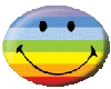rainbow smiley button