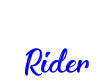 Rider Floor sign