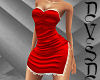 Dress W/Lace in Red
