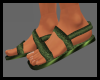 (DP)Grn Leather Sandals