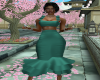 TEF TEAL RUFFLE DRESS