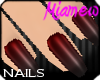 ~mm~Red/Black Glam Nails
