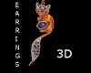 CA 3D Fox Earrings Jewel