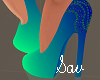 Blue/Green Pumps