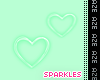 Green Hearts Sparkles
