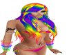 Rainbow Sexc Rave Hair