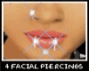 4 Piece Facial Piercings