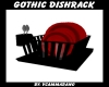GOTHIC DISHRACK W/DISHES