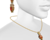 Red & Gold Jewelry Set