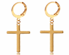 Cross Gold Earrings
