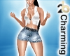 white shirt jean skirt