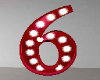 Red Number 6/Six Sign