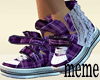SEXY!!purple Plaid shoes