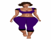 Purple/Black Crop Top
