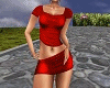 red 2 piece outfit