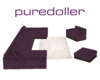 Dark Purple Sofa Set