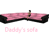 Daddy's sofa, pink couch