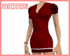 Scarlet Pinstriped Dress