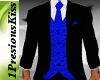blue 3 piece suit
