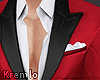 Red Tuxedo Unbuttoned