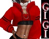 GM Cropped Hoody RED