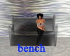 Silvery S bench