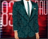 Green brocade suit/tie