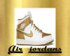 Gold:White Air Jordans