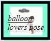 Balloon loveres pose