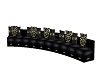blk n gold curved sofa